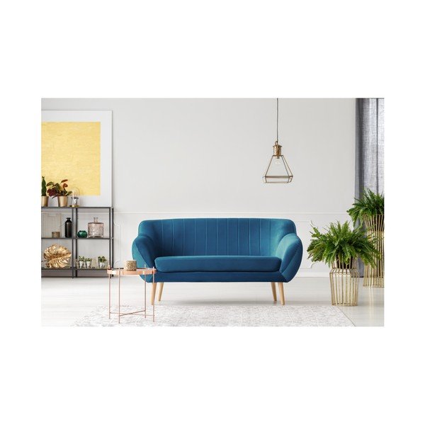 Modrá dvojmiestna pohovka Mazzini Sofas Benito-image-4