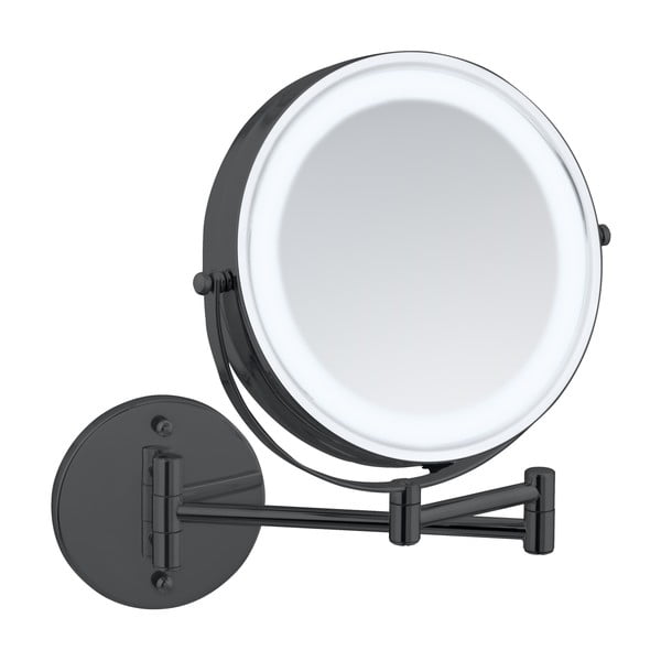 Kozmetické zrkadlo s osvetlením/zväčšovacie (zväčšenie 5x) ø 25,5 cm Lumi – Wenko-image-1