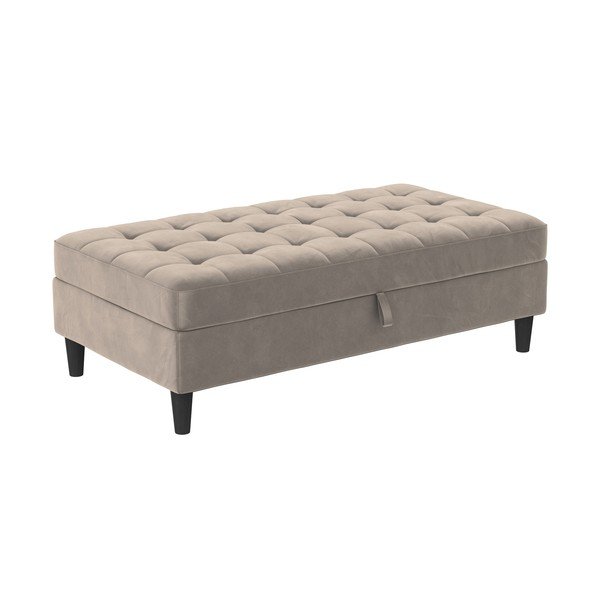 Sivá zamatová podnožka Presley – Støraa-image-2