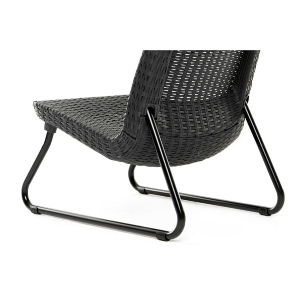 Tmavosivá záhradná lounge súprava z umelého ratanu pre 2 osoby Rio – Keter-image-2