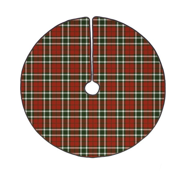 Červený umývateľný bavlnený okrúhly koberec pod stromček ø 133 cm Classic and Checkered – Butter Kings