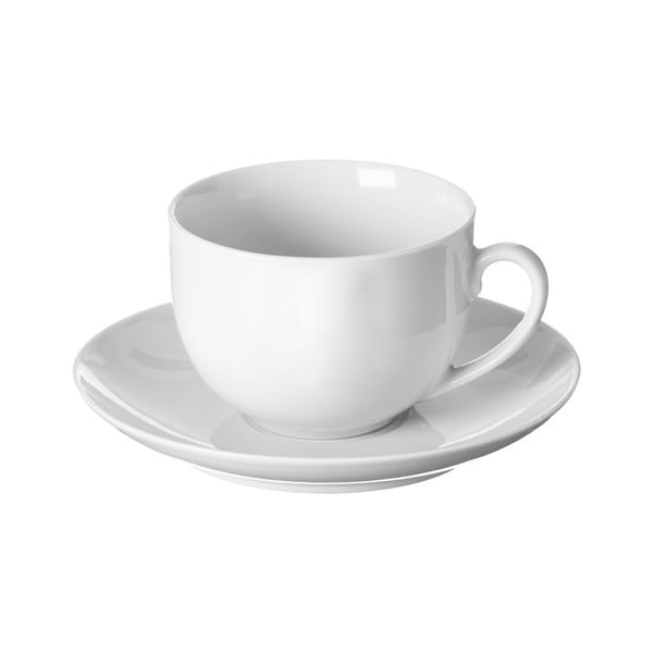 Biela šálka na čaj s tanierikom Price & Kensington Simplicity, 180 ml