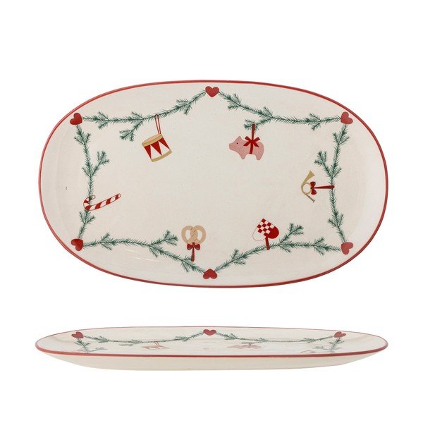 Kameninová tácka s vianočným motívom 23x38,5 cm Yule – Bloomingville-image-3