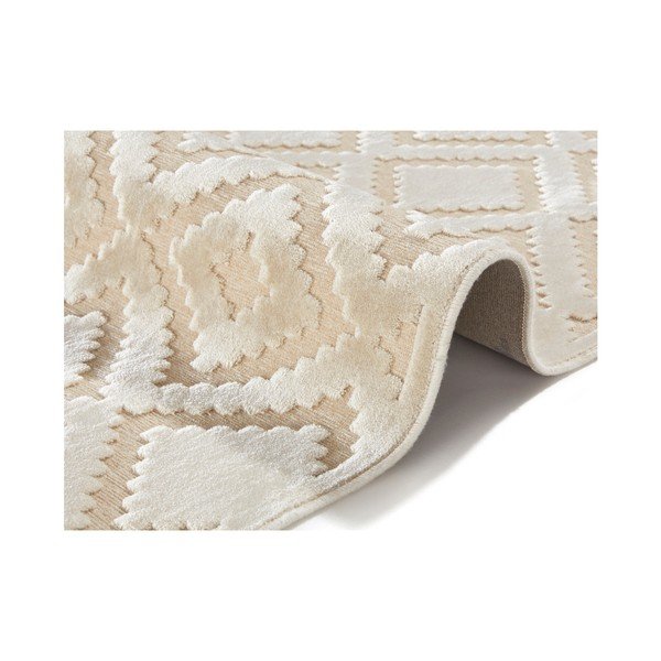 Krémovobiely koberec z viskózy Mint Rugs Iris 120 × 170 cm-image-1