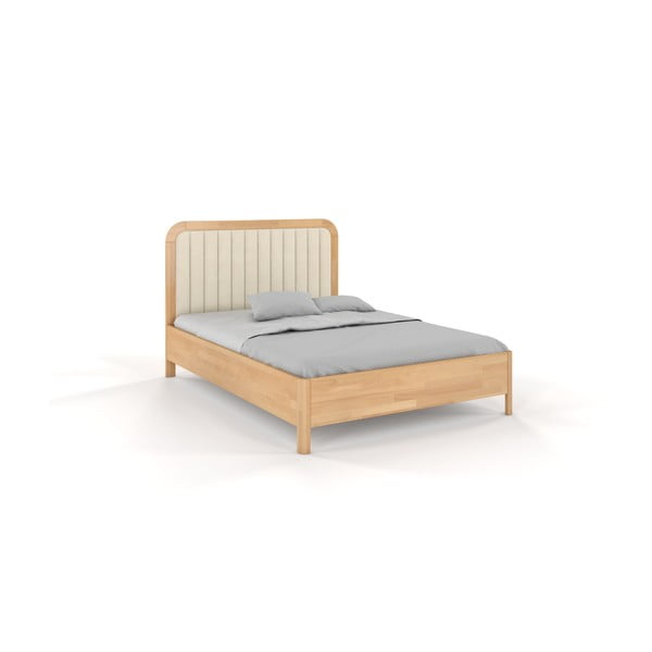 Béžová/v prírodnej farbe dvojlôžková posteľ z bukového dreva 160x200 cm Modena – Skandica