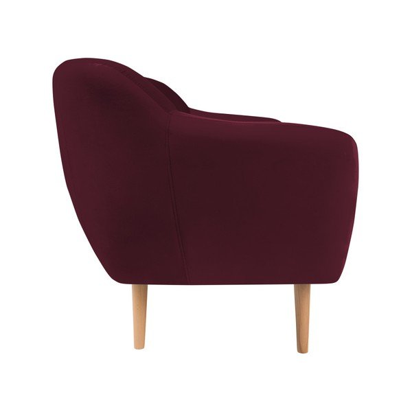 Vínovočervená dvojmiestna pohovka Mazzini Sofas Benito-image-2
