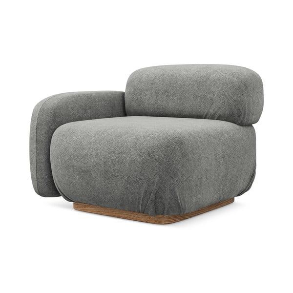 Sivý modul pohovky z textílie buklé (ľavý roh) Ailani – Makamii-image-2