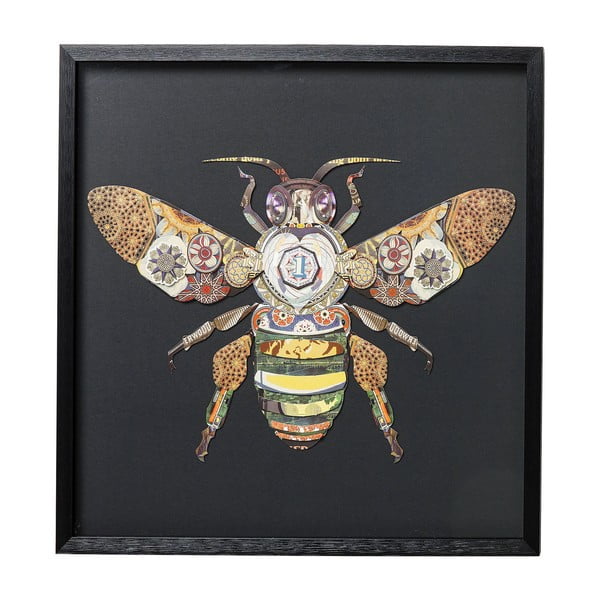 Zarámovaný obraz Kare Design Bee, 60 x 60 cm