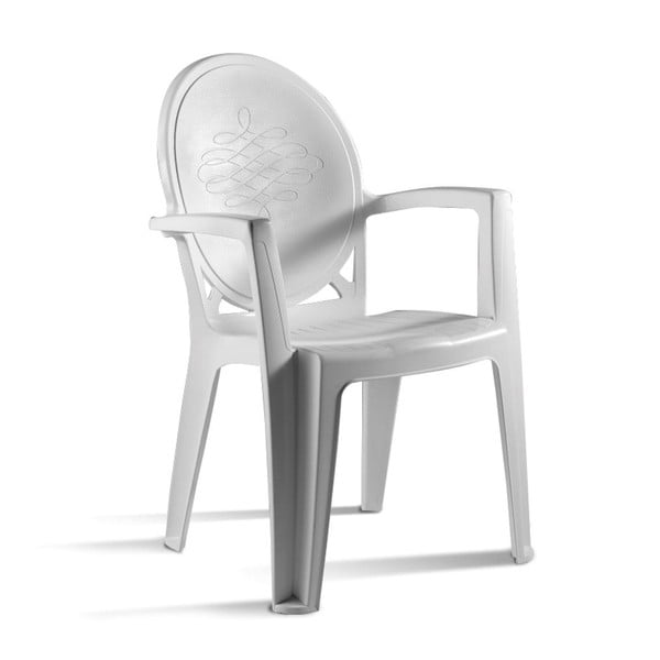 Biela plastová založiteľná stolička Felice