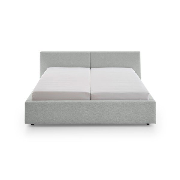 Sivá čalúnená dvojlôžková posteľ bez roštu 160x200 cm Cube – Meise Möbel-image-4