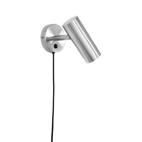 Oceľové nástenné svietidlo do zásuvky v striebornej farbe Paris – House Nordic