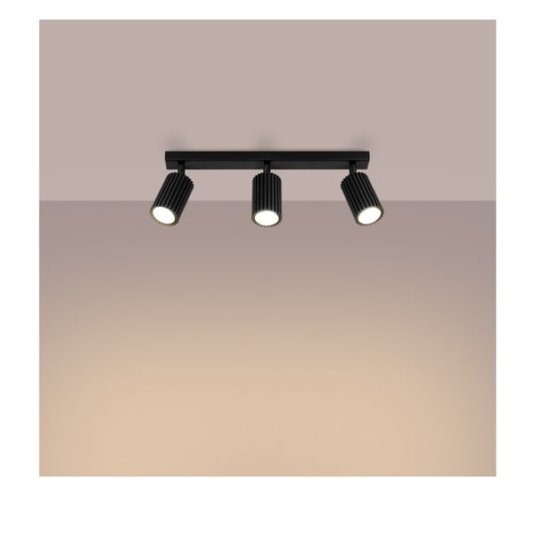 Čierne bodové svietidlo 6,5x45 cm Gleam – Sollux-image-3
