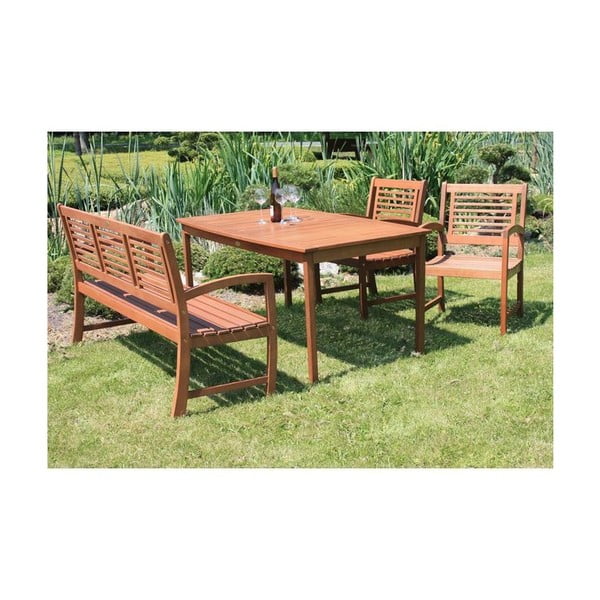 Záhradný jedálenský stôl z eukalyptového dreva 90x150 cm Madison – Garden Pleasure-image-1
