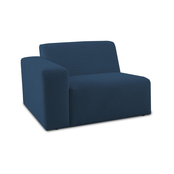 Tmavomodrý modul pohovky z textílie buklé (ľavý roh) Roxy – Scandic-image-1