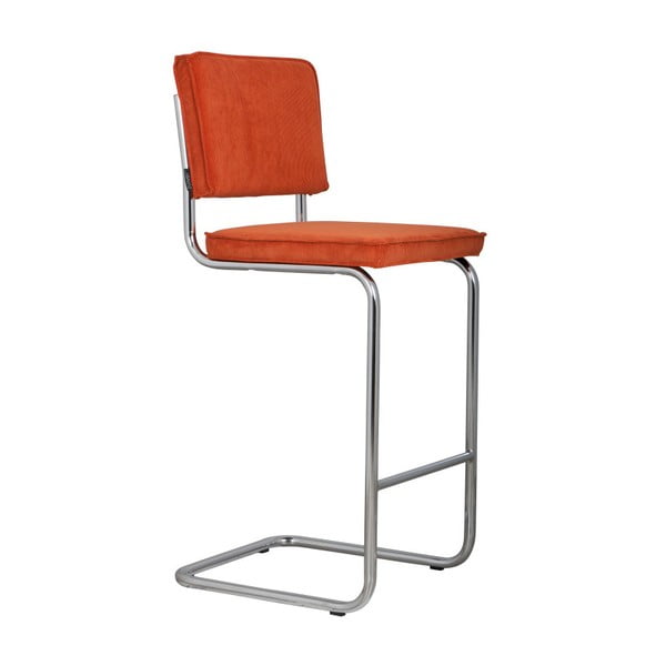 Oranžová barová stolička Zuiver Ridge Rib
