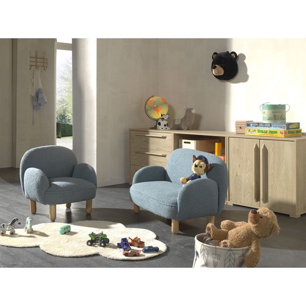 Modré detské kresielko z textílie buklé Rocky – Vipack-image-1