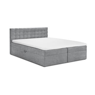 Sivá dvojlôžková posteľ Mazzini Beds Jade, 200 x 200 cm