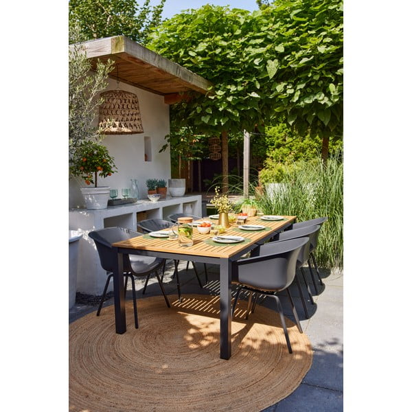 Tmavosivé plastové záhradné stoličky v súprave 2 ks Jill Rondo – Hartman-image-4