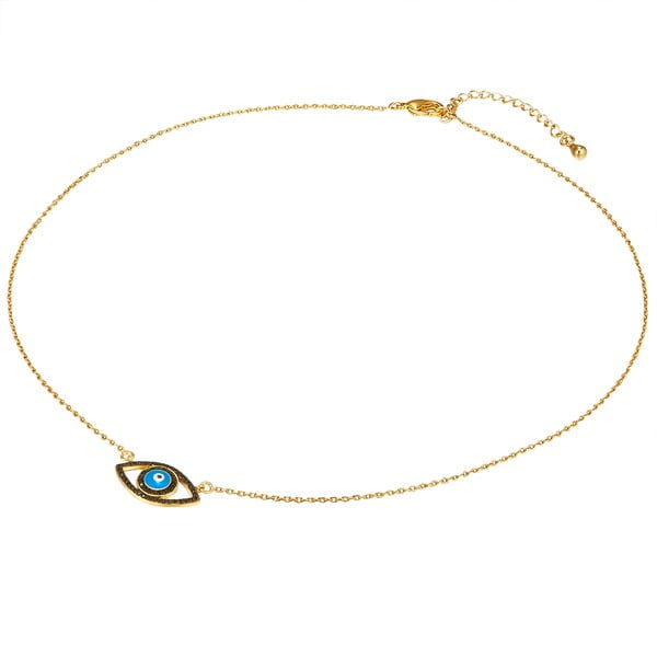 Dámsky náhrdelník zlatej farby s motívom oka Tassioni
