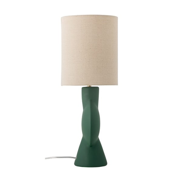 Stolová lampa s textilným tienidlom v tmavozeleno-prírodnej farbe (výška 55 cm) Sergio – Bloomingville-image-1