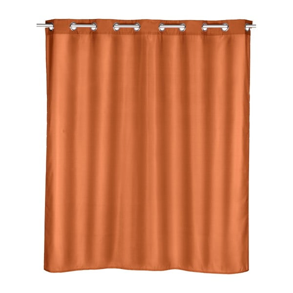 Oranžový sprchový záves Wenko Comfort, 180 x 200 cm