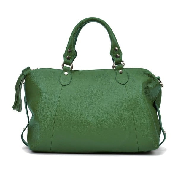Zelená kožená kabelka Mangotti Debra