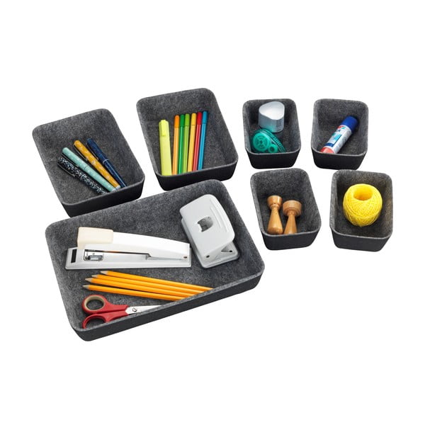 Súprava 7 sivých organizérov Wenko-image-4