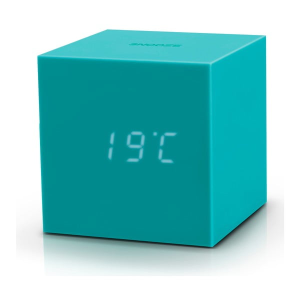 Tyrkysovomodrý LED budík Gingko Gravitry Cube-image-3