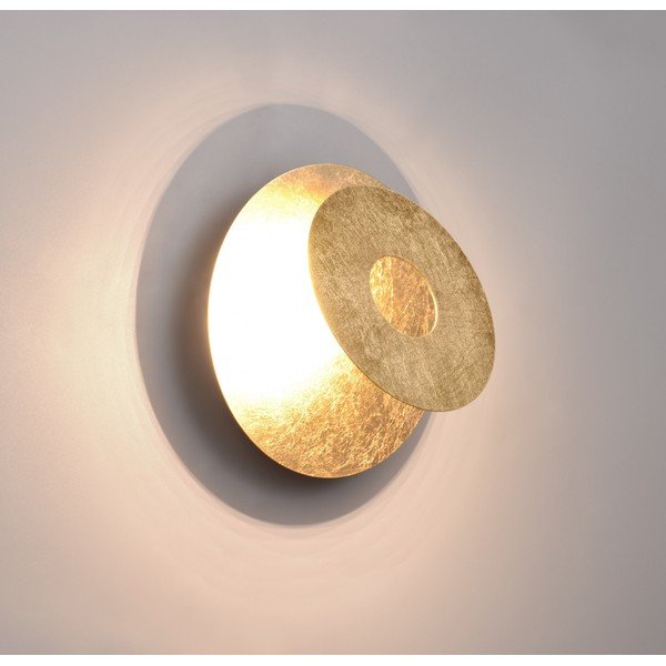 LED nástenné svietidlo v zlatej farbe Leano – Trio-image-1