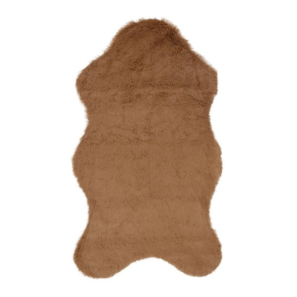 Hnedý koberec z umelej kožušiny Pelus Brown, 90 × 150 cm