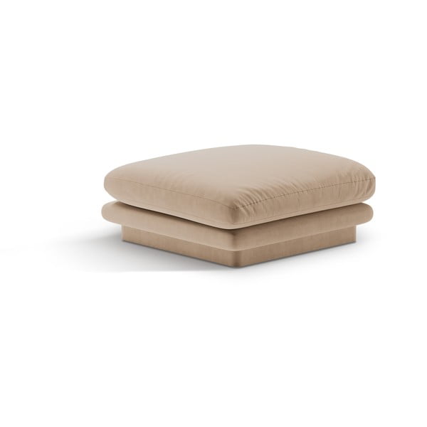 Béžová zamatová podnožka Torino – Micadoni 