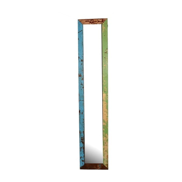 Zrkadlo Orient 29x120 cm, farebná patina