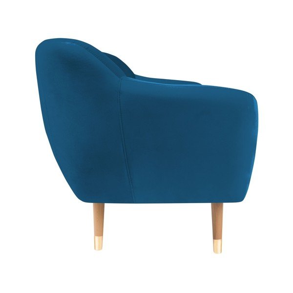 Modrá zamatová pohovka Mazzini Sofas Benito, 158 cm-image-3
