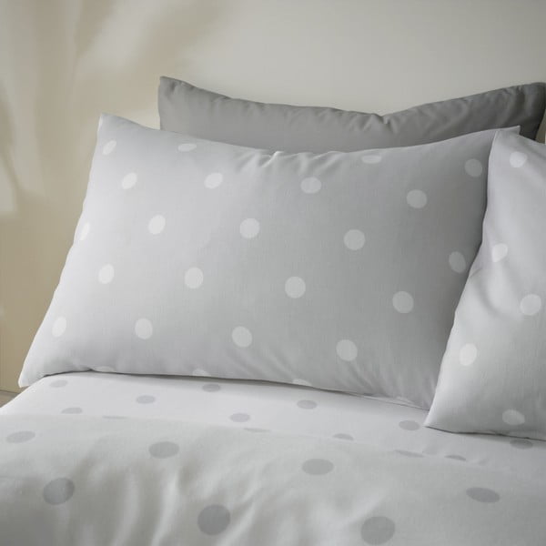 Biele/svetlosivé obliečky na jednolôžko 135x200 cm – Catherine Lansfield-image-3
