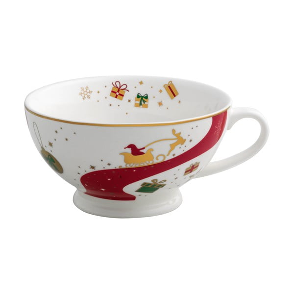 Porcelánová šálka na čaj s vianočným motívom Brandani Alleluia, ⌀ 14 cm