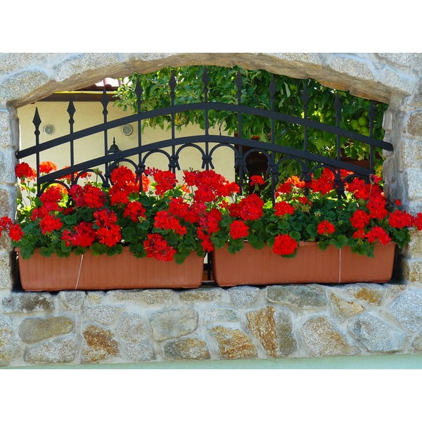 Hnedý samozavlažovací kvetináč Plastia Siesta, dĺžka 80 cm-image-1