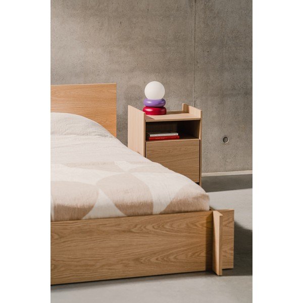 Červená/fialová stolová lampa z masívneho dreva so skleneným tienidlom (výška  24 cm) Otem – noo.ma-image-2