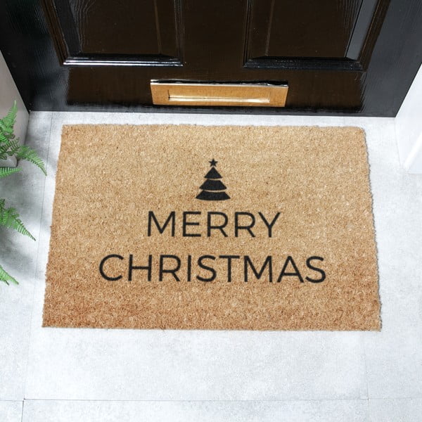 Rohožka s vianočným motívom z kokosového vlákna 40x60 cm Merry Christmas – Artsy Doormats-image-3