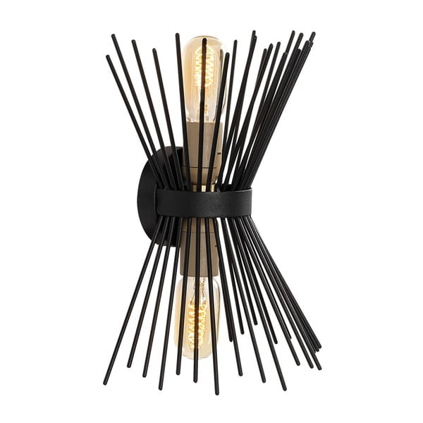 Čierne nástenné svietidlo Kirpi – Opviq lights-image-2