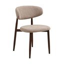 Béžová/tmavohnedá čalúnená jedálenská stolička Levanto – House Nordic