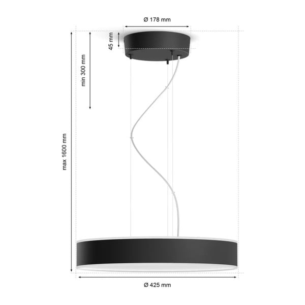 LED inteligentné závesné svietidlo 33,5 W Enrave – Philips Hue-image-4