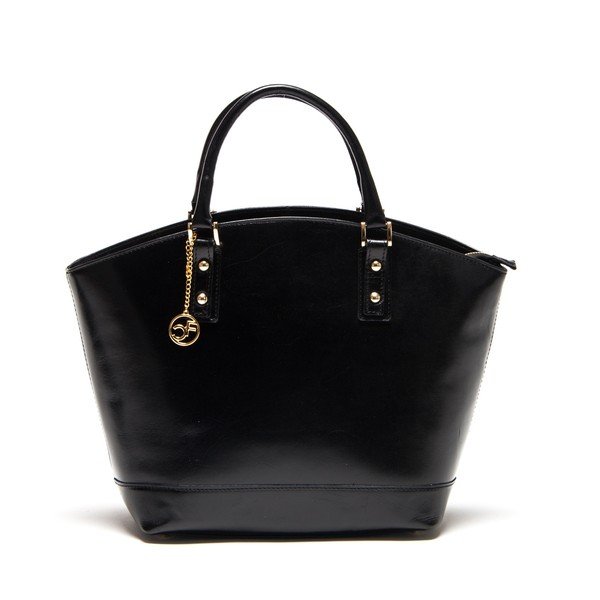 Kožená kabelka Carla Ferreri 351 Nero