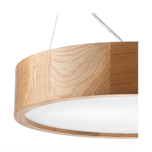 Hnedé závesné svietidlo so skleneným tienidlom ø 47 cm Eveline – LAMKUR-image-3