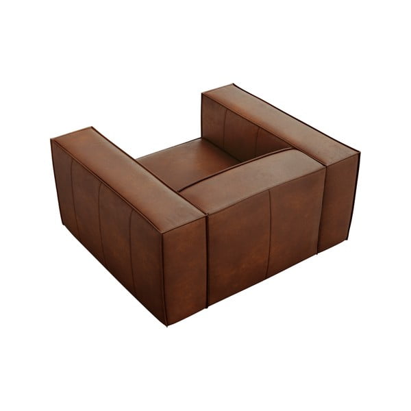 Koňakovohnedé kožené kreslo Madame - Windsor & Co Sofas-image-4