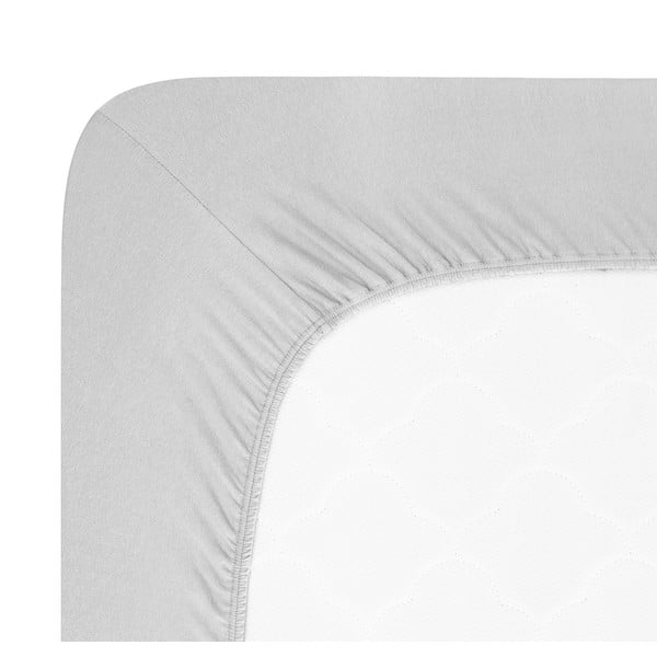 Svetlosivá napínacia plachta jersey 160x200 cm Boxspring – Andrea Simone-image-1