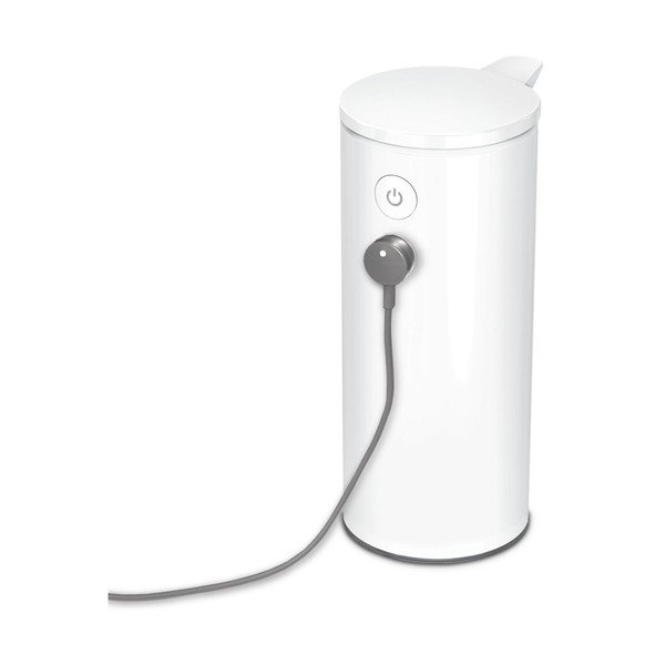 Biely bezdotykový oceľový dávkovač mydla 266 ml – simplehuman-image-3