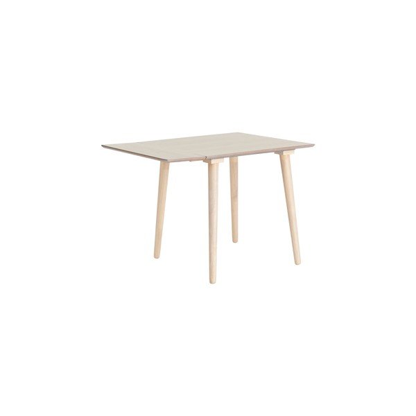 Rozkladací jedálenský stôl s prídavnou doskou v dekore brestu 80x80 cm Jolina – Ellos Home-image-3