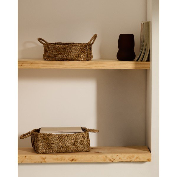 Košíky v súprave 2 ks z vodného hyacintu 34x24x19 cm Milly – Kave Home-image-1