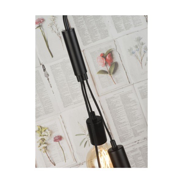 Čierno-sivá stojacia lampa s kovovým tienidlom (výška 190 cm) Oslo – it's about RoMi-image-3