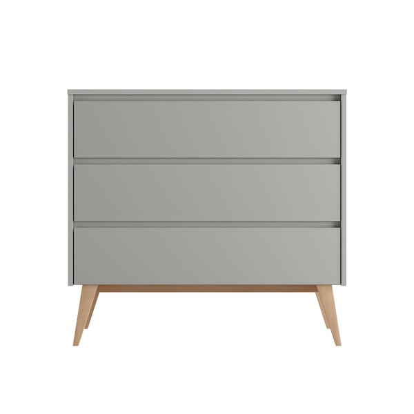 Sivá nízka detská komoda 100x52,5 cm Swing – Pinio-image-1